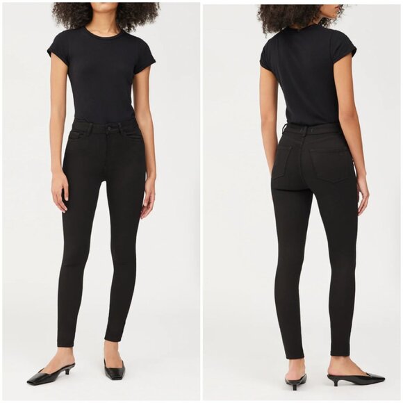 DL1961 Farrow Skinny High Rise Black Jean - Picture 1 of 16